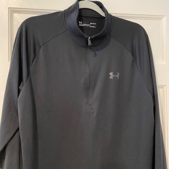 Men's Under Armour Tech Half-Zip Pullover -Large - HeatGear Loose Fit - Black - Picture 8 of 10